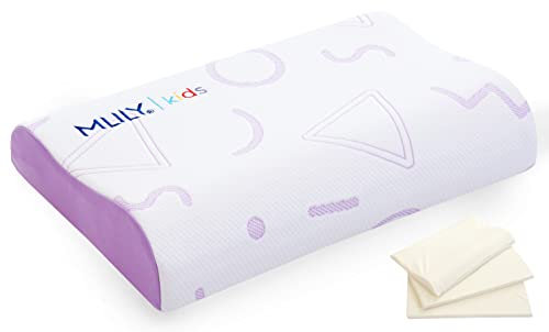 MLILY BANRIN Memory Foam Kids Pillows Adjustable Cooling Bed Pillow Neck Pillows for Sleeping Sandwich Pillow CertiPUR-US, Suitable for Kids Boy Girl - Perfect for Bed Set, Travel