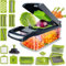 SGAONSN Coupe Legumes Multifonctions,22 En 1 Mandoline Cuisine,Coupe Legumes Manuel,Decoupe Legumes Cube Oignon Carotte Concombre Tomates - Rapeuse Legume et Fromage(Gris)