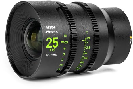 NiSi Athena 25mm T1,9 Prime Cine Objektiv für Sony E-Mount | (Ohne Drop-In-Filter)