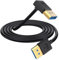 HUHANGGod Gold Down Angle Displayport 1.4 Cable, 8K 90Degree DP Male To Male Audio and Video Extender Adapter Cord Support 8K@60Hz, 4K@144Hz for DP Interface 1.8meter (Down)