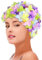 Cuffia da nuoto a fiori,Cuffia da nuoto con fiori vintage Cappello da nuoto con petalo floreale | Cuffia da bagno retrò per capelli lunghi/corti, cappello da nuoto per vacanze al mare in piscina