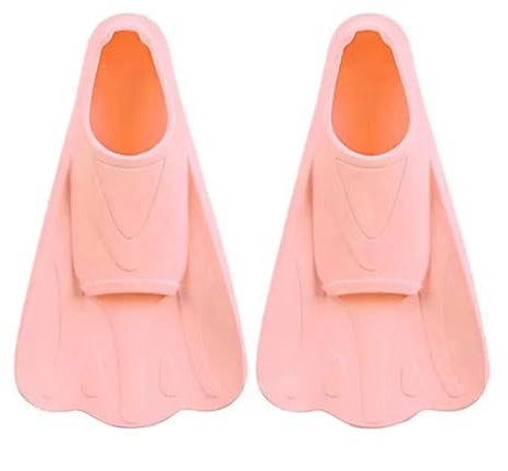 AYWTIUN Flossen 1 Paar Schwimmflossen, bequem, rutschfest, professionelles Training, Kurze Schwimmtrainingsflossen aus Silikon, Wassersport(Pink,2XS)