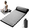 MWZBTG Druckpunktmatte, 65x41cm Spike Matte, Akupressurmatte, Akupunktur Matte, Akupunkturpunkt Massagekissen, Druckmatte Mit Kissenmassageset, Druck-Rückenmatte, Massagematten-Set, Mediationszubehör