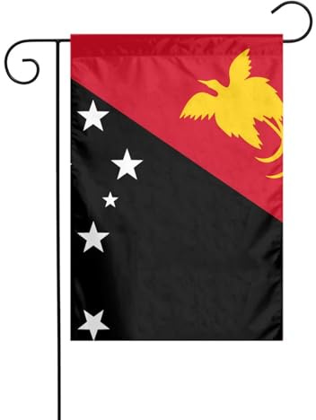 WHJSHOP Flagge von Papua-Neuguinea, Gartenflaggen, 30,5 x 45,7 cm, für Gartendekoration, mit 3 cm Stangenpositionsbreite (nur Flagge, kein Fahnenmast im Lieferumfang enthalten)