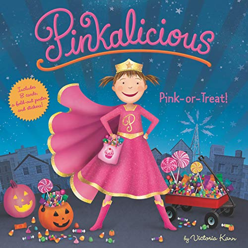 Pinkalicious: Pink or Treat!: A Halloween Book for Kids – A Fun Superhero Sticker Activity Story About Saving the Day