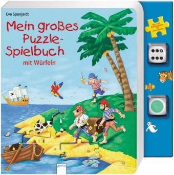 Mein großes Puzzle-Spielbuch mit Würfeln: Mit fünf Würfelspielen für zwei Spieler