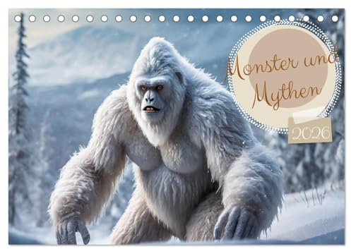 Monster & Mythen (Tischkalender 2026 DIN A5 quer), CALVENDO Monatskalender: Ein Kalender, der die düstere Faszination von Monstern, Mythen, Horror und ... Weise präsentiert. (CALVENDO Spass)