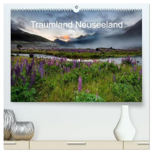 Traumland Neuseeland (hochwertiger Premium Wandkalender 2026 DIN A2 quer), Kunstdruck in Hochglanz: sehr weit entfernt liegen diese Trauminseln mit ihren wunderschönen Landschaften (CALVENDO Natur)