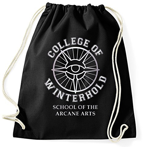 STYLETEX23 #1 College of Winterhold Turnbeutel Sportbeutel, schwarz