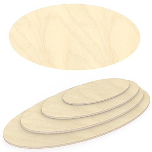 AUPROTEC Multiplexplatte 24mm Ellipse 2000 mm x 1000 mm Holzplatten von 40cm-200cm auswählbar elliptische Sperrholz-Platten Birke Massiv Multiplex Holz Industriequalität z.B. als Tisch-Platte