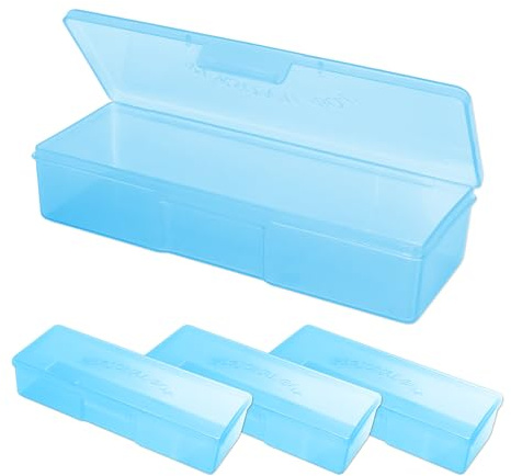 Beauticom Personal Box Storage Case for Professional Manicurist Nails Pedicure (Large Size) (4 Pieces, BLUE)