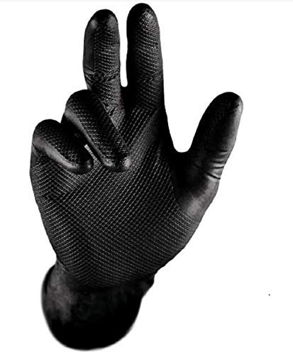 50 PAAR Nitrilhandschuhe Nitril Handschuhe 0422 Grip schwarz (L (9))