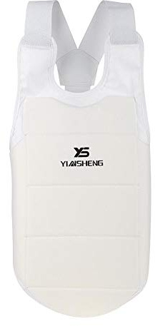 Taekwondo Chest Guard, Unisex Karate Protective Vest with Adjustable Straps Impact Absorbing Foam Lightweight for Adults Children (M)