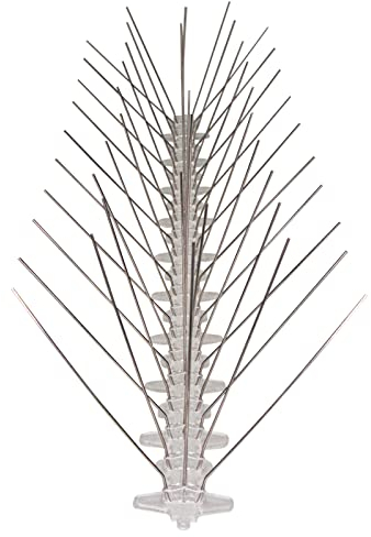 Taubenabwehr Vogelabwehr 5 Meter 5 - reihig EDELSTAHL A2 Taubenspikes UV-Beständig & rostfrei für Balkon Dach Fenster oder Sichtschutz Spikes gegen Tauben oder Katzen Abwehr Vogelschutz Vogelschreck