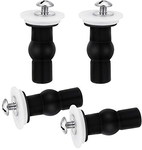 Dokpav 4PCS Fissaggi WC Sedile, Universale Cerniera di Fissaggio Fori Ciechi Sedile WC Vite di Fissaggio Dado di Gomma, Cerniere Copriwater Fori Ciechi Espansione Gomma Viti