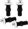 Dokpav 4PCS Asientos WC Bisagra Accesorios Fijación Bisagra Asiento Tornillos Apto, Bisagras tapa wc del asiento del inodoro Tornillos Fijación superior Tuercas de goma de expansión superiores
