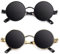 CGID Retro Runde Sonnenbrille Herren Damen Polarisiert Vintage Steampunk Rund Metallrahmen Brille mit UV400-Schutz