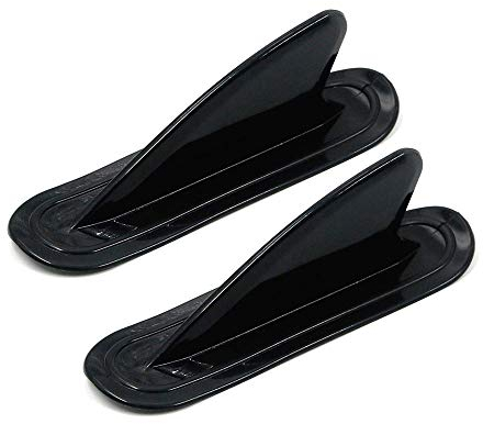 POFET Hilfsführung, kleine Schwanzflosse, Finne, abnehmbare Wassersplitter Fin für Kanu, Boot, Surfbrett, Kajak, aufblasbares Boot, schwarz