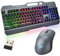 KLIM Unity Wireless Keyboard and Mouse Set - NEW - Slim Durable Ergonomic Mechanical Feel - Backlit Wireless Gaming Keyboard and Mouse for PC Mac PS4 PS5 - Long-Lasting Built-in Battery