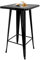 hjh OFFICE 645060 Stehtisch VANTAGGIO HIGH T Metall Schwarz Bar Tisch mit Fußablage im Industry-Design 103,5 cm hoch