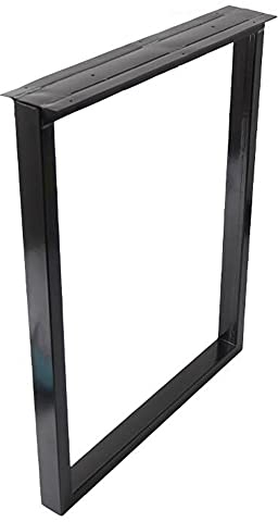 WFENG Tischgestell|Metall Tischbeine für DIY Esstische,Schreibtische/Couchtische/Bänke|Industrie,Capacité de Charge Jusqu'à 300 kg/Schwarz / W55cm×H72cm