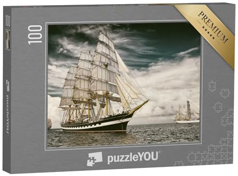 puzzleYOU: Puzzle 100 Teile „Segelschiff auf Seiner Reise über das Meer“ – aus der Puzzle-Kollektion Segelschiffe