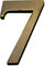 Zayookey Self Adhesive House Number Sign 4 Inch Ancient Copper Home Address Number Rustic Metal for Hotel Room Door Street Mailbox Plaque (Door Number 7)
