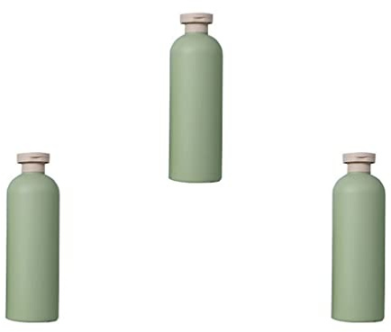 Lurrose Shower Gel Bottle Set of 3 Refillable Shampoo Containers for Toiletries Lotion Bottle Travel Set Compact Squeeze Bottles for Bathroom Use 6.69 in