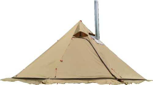 Genma0 Ultraleichtes Tipi-Zelt für 34 Personen, mit Schneefang und Ofenheber ohne Netz, Rucksackreisen, Outdoor-Zelt, 34 x 20 cm,