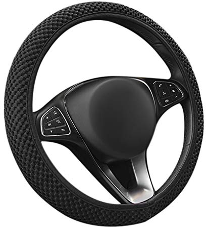 AfinderDE Lenkradhülle aus Polyester atmungsaktiv rutschfest verschleißfest Auto Lenkradhülle Lenkrad Abdeckung Lenkradbezug Standardgröße für 36-39cm Außendurchmesser Lenkrad