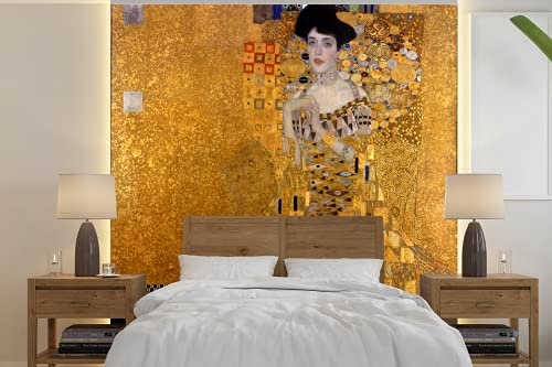Selbstklebend Tapete Wandpapier Wandaufkleber Fototapete Tapeten Wanddeko 260x260 cm Porträt von Adèle Bloch-Bauer I - Gemälde von Gustav Klimt