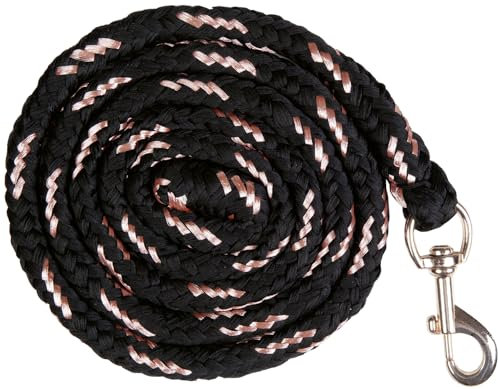 HKM Rosegold Reitgurte Schwarz/Rosegold 180 cm