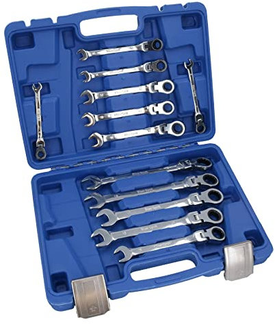 AB Tools Metric MM Flexible Combination Ratchet Spanner Wrench Set 8mm – 19mm 12pc