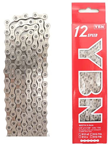 DJC Bike Chain 12 Speed for Road Bike MTB Mountain with Quick Link YBN for Shimano Sram System and KMC