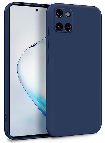 MyGadget Hülle für Samsung Galaxy Note 10 Lite - Zweilagige Handyhülle mit Kameraschutz - Cover mit Innenfutter & Silikon außen - Dunkelblau
