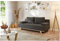 MEBLINI Sofa mit Schlaffunktion - Schlafcouch Ausziehbar - Schlafsofa mit Bettkasten - Sofabett - Couch mit Schlaffunktion - Klappsofa - Zendaya - 200x89x95cm - Dunkelgrau Samt