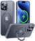 CASEKOO Designed for iPhone 15 Pro Max Case with Magnetic Invisible Stand [16FT Military Protection] [Compatible with MagSafe] Shockproof Slim Translucent for iPhone 15 Pro Max Case 6.7'' 2024, Grey