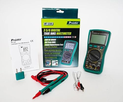 Soluzioni utensili Pro'sKit MT-1280 Multimetro digitale TRUE RMS 3 5/6 Capacitanza/Temperatura Standard di sicurezza CE