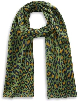 CODELLO Schal aus recyceltem Polyester mit farbigem Leo-Print
