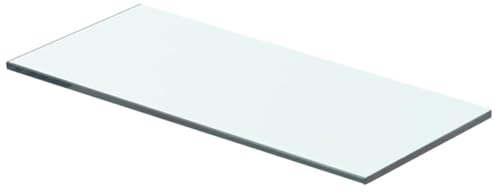 Gecheer Regalboden Glas Transparent 40 cm x 12 cm Glasregal Wandregal für Badezimmer Glasablage Glasregalboden Badablage