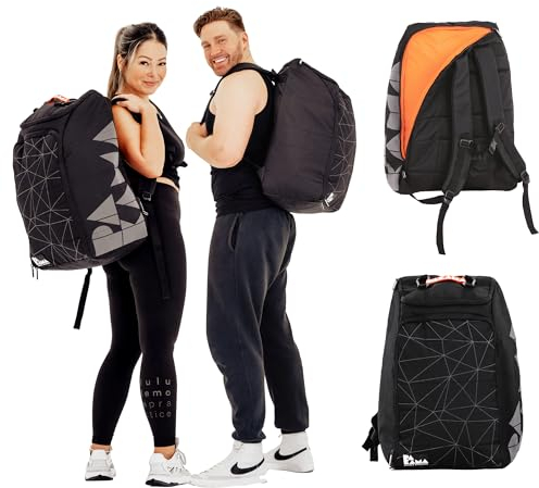 PAKAMA - Großer Reise-Rucksack 45l für Damen & Herren Schwarz - Weekender, Tagesrucksack & Fahrradrucksack für Reise & Fitness (inkl. Laptop-Fach) - Soft-Bag, Daypack & Sportrucksack
