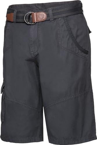 LERROS Kurze Hose Herren inkl. Gürtel, Cargo Shorts Herren aus 100% Baumwolle, sportlich Elegante Bermuda für den Sommer, Rot, Gr. 56