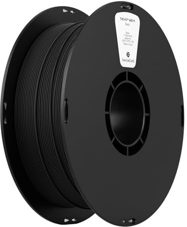 kexcelled Matt ABS 3D Druck Filament 1,75 mm +/- 0,03 mm, Hitzebeständig, Matte Oberfläche, Kompatibel mit den Meisten FDM 3D Druckern, 1 kg Spule, Schwarz