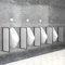 Urinalsieb WC-Trennwand, Badezimmer-Wandteiler, Glas-Bildschirm, wasserabweisend, Wandmontage, Herren-Urinal-Sichtschutz (Größe: 3 Stück, Farbe: Schwarz)