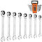 HORUSDY 8-Piece Metric Ratcheting Wrench Set | Ratchet Combination Wrench Set with Organizer | 72-Teeth | 8mm - 17mm | Chrome Vanadium Steel