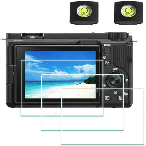 ULBTER Displayschutzfolie für Sony Alpha ZV-E10 II ZVE10 II Kamera & Blitzschuh-Abdeckung, 0,3 mm, Härtegrad 9H, gehärtetes Glas, kratzfest, blasenfrei, 3 + 2 Stück