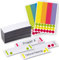 Magstick 50 Magnetstreifen mit Aufkleber I Set für Scrum und Kanban White-Board I Magnetetiketten mit Farbmarkierungen und Smiles I mag281