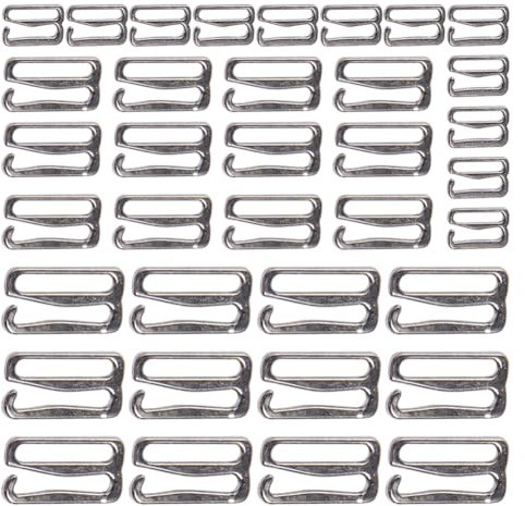 FSSTUD 60 Stück Metall-BH-Trägerhaken für Badeanzug, Dessous, Ersatz-Clips, Badeanzug, Anpassung, Slides, Unterwäsche, Bikini-Gurt-Haken für Frauen und Mädchen