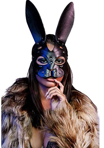 Wedhapy Ledermasken für Damen Catwoman-Maske Maskenballmaske für Damen Tier-Halbmaske Partymaske für Cosplay Halloween-Kostümzubehör