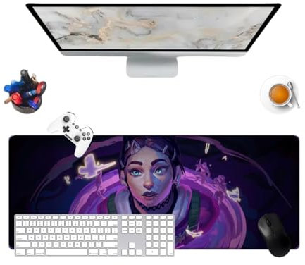 Valorant Clove Gaming Mouse Mat Under Desk Decor, 800 x 300 x 3 mm Waterproof Gaming Mouse Mat and Non-Slip Rubber Base Surface
